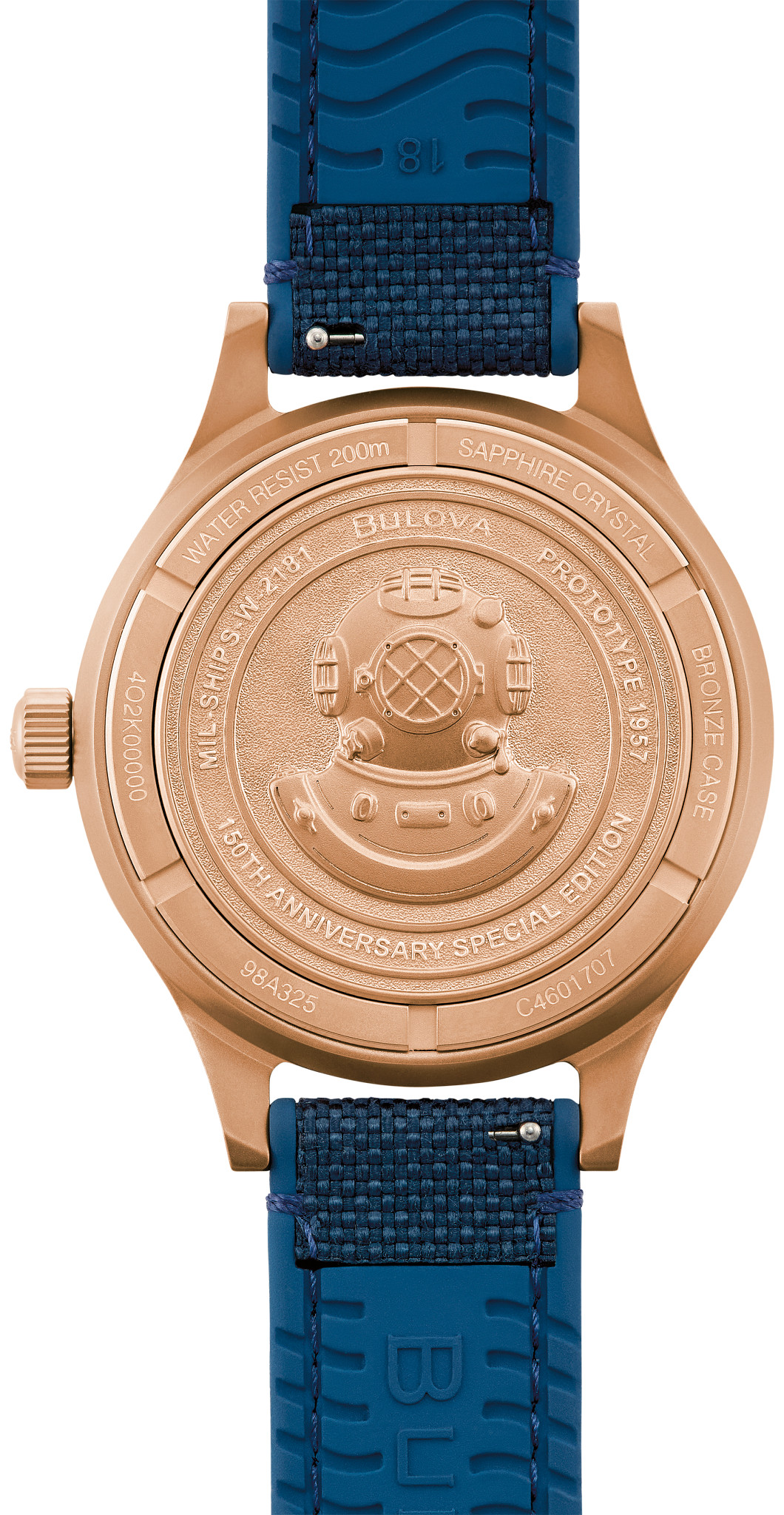 GOLDWIN ミドラー　ブルー Blue Dial CORDURA® + HNBR Strap MIL SHIPS 98A325 | Bulova